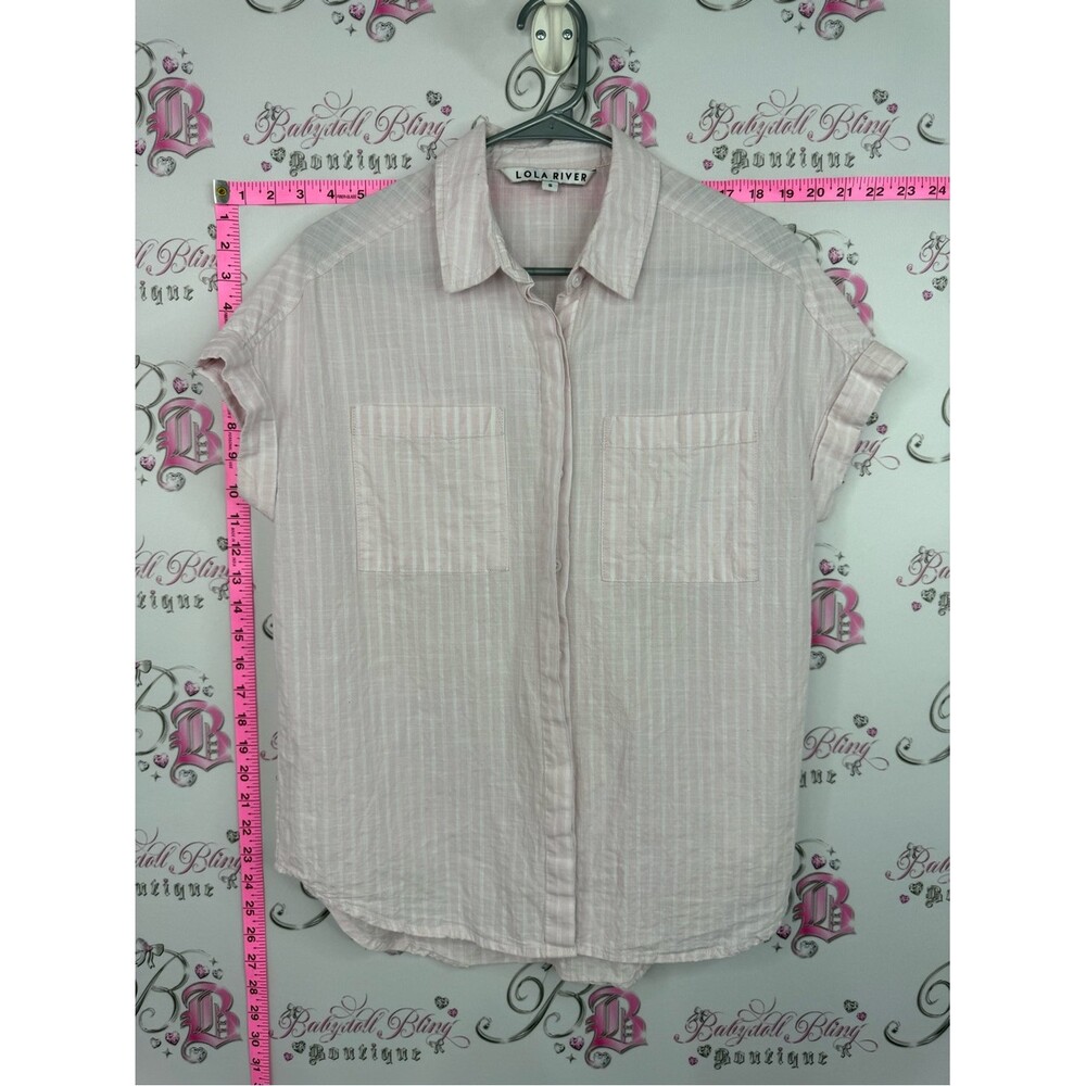 Lola River shirt Light Pink Short-Sleeve Button Shirt